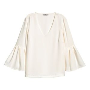 H&M Bell Sleeve V-neck blouse